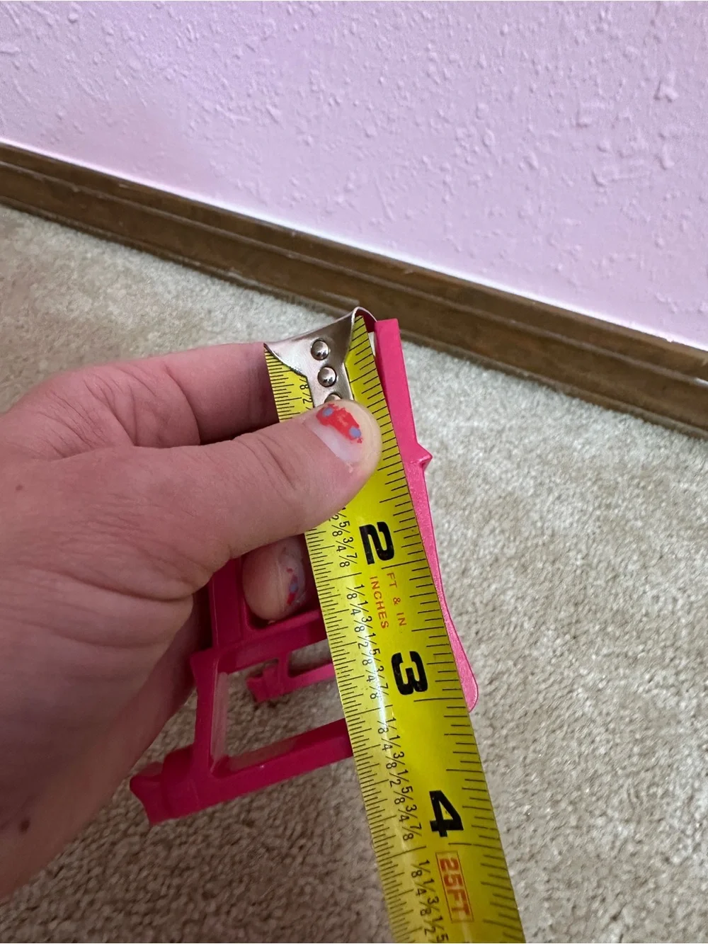 Unbranded Pink Dollhouse Bench Miniature Furniture Accessory Replacement Part